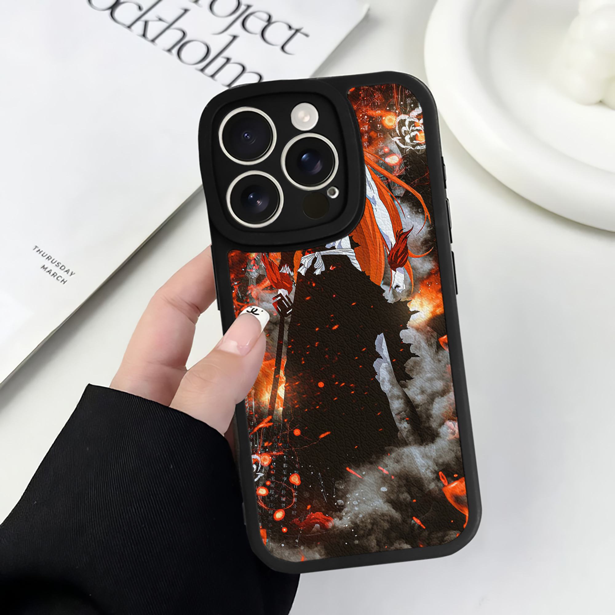（画像用） ブリーチ BLEACH 【iPhone 16シリーズ対応】シリコンスマホケース（レザー調） 材質：シリコン